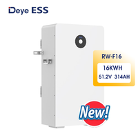 Batterie de stockage Deye murale ou au sol, 6000+ cycles, RW-F16 LV, batterie au lithium 51.2V 314Ah, pour usage domestique