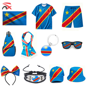 Drapeau du Congo personnalisé <span class=keywords><strong>bleu</strong></span>, <span class=keywords><strong>rouge</strong></span>, jaune – Article promotionnel pas cher pour le match de football 2026 - Product Image 1