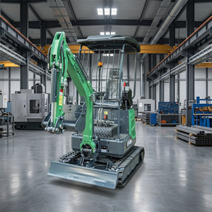 Excavatrice sur chenilles de 1 tonne, 1000 kg, 17 kW avec cabine de sécurité et filet de protection pour travaux de démolition, couleur personnalisée, service OEM ODM - Product Image 1