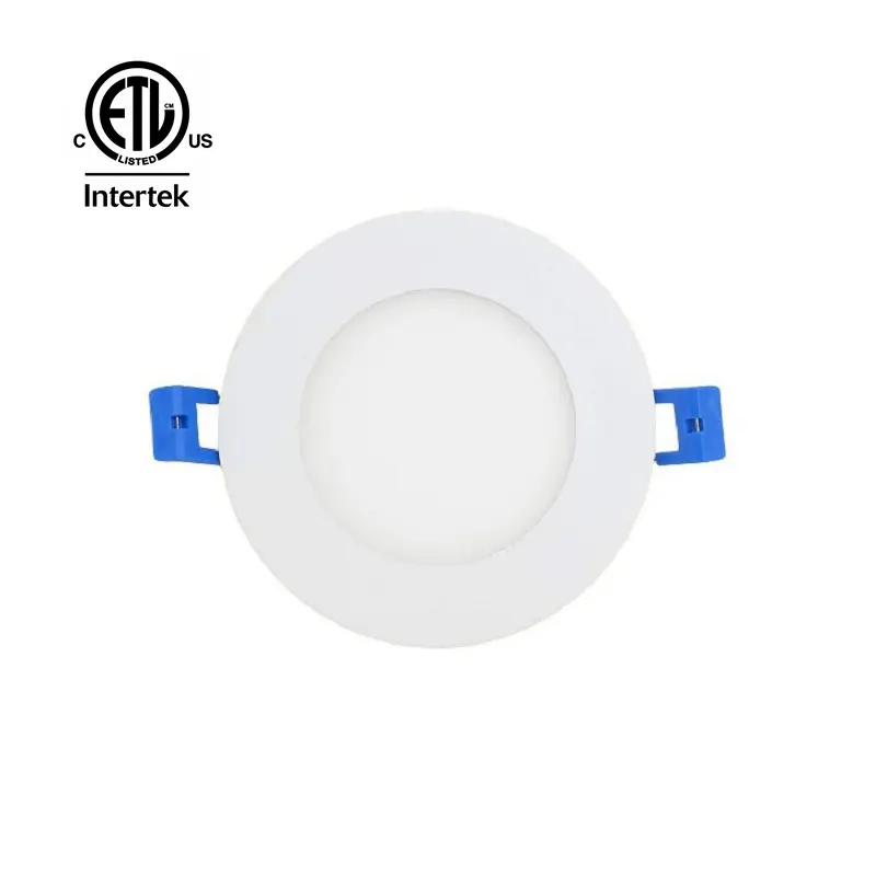 ETL Lampu LED Panel Ramping Berpendar 9W, Lampu Dim Profil Rendah Tersembunyi 4 Inci dengan Panel Energi Bintang Rendah Bisa Diredupkan