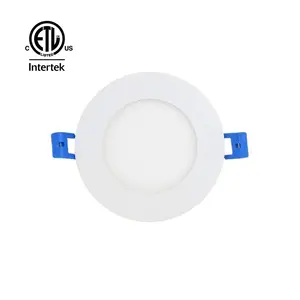 Etl Led Panel Light ETL Energy Star Low-glared Round 9W Edge-lit LED Slim Panel Wafer Down Light With 4 Inch Recessed Low Profile Dimmable