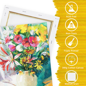 Suministros de arte <span class=keywords><strong>para</strong></span> pinturas al óleo y acrílicas, 100% algodón Triple Primer lienzo en blanco estirado grande, <span class=keywords><strong>lienzos</strong></span> de arte <span class=keywords><strong>para</strong></span> <span class=keywords><strong>pintar</strong></span> - Product Image 3