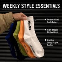 Chaussettes de sport longues mi-mollet pour hommes, décontractées, antidérapantes, automne-hiver, avec motif lettres et logo intégré, pour couples, tendance
