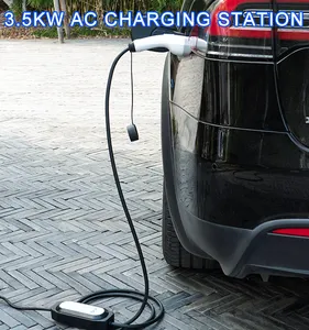 Pengisi daya kendaraan mobil elektrik portabel EVS 3.5kw 16A stasiun pengisian GB/T EV