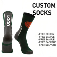 Chaussettes de basket-ball de style NBA, chaussettes de sport respirantes et rembourrées pour hommes et femmes