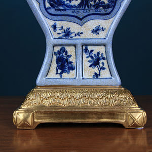 Antike Chinesische Blau-Weiße Porzellan-Tischvase Handbemalte Neue Keramik mit Kupferintarsien Klassisches Design für Wohnzimmer - Product Image 5