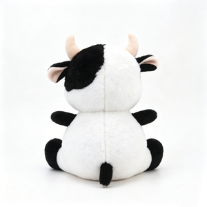 Peluche de vaca personalizado, peluche de vaca con ojos grandes, peluche de vaca con ojos brillantes, peluche de vaca en blanco y negro - Product Image 2