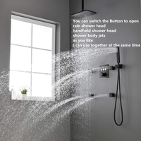 Offre Spéciale : Ensemble de Douche en Laiton Noir avec Contrôle Thermostatique, Jet Pluie et Diverter – Solution Moderne pour Salle de Bain