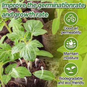 300 pièces 30mm fibre compressée bloc <span class=keywords><strong>de</strong></span> sol <span class=keywords><strong>de</strong></span> jardin 300 étiquettes gousses <span class=keywords><strong>de</strong></span> plantes en vrac pour herbes fleurs bouchons <span class=keywords><strong>de</strong></span> départ pour la plantation - Product Image 5