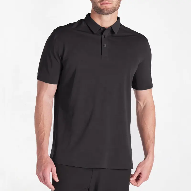 4-Way Stretch Pique Stof Golf Polo Tee Klassieke Stijl Golfbaan Polo Korte Mouw