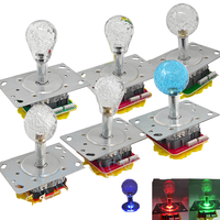 Manette de jeu d'arcade à griffes de grue LED 12V, manette lumineuse LED colorée pour pièces de machine à griffes miniatures pour poupées