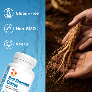 Private Label Red Ginseng Energy Capsules for <b>Physical</b> Energy Support Overall Health Herbal Supplement Capsules - Product Image 6