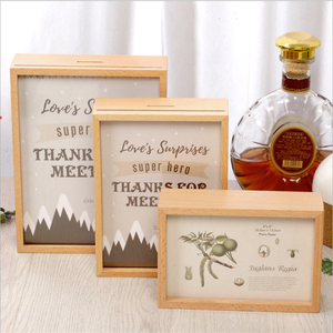 Phong Cách Châu Âu Trẻ Em Của Hình Ảnh Hiển Thị Khung Ảnh Bằng Gỗ Sáng Tạo Tiền Lưu Trữ Jar Tiền An Toàn Hộp Tiết Kiệm Tiền Trang Trí Nội Thất 2 Pcs - Product Image 2