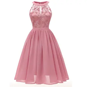 2023 Popular Bridesmaid Dresses Wedding Chiffon Vestidos Elegantes Damas De Honor Sexy Lace Stitching Bridesmaid Dresses Pink
