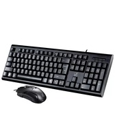 Combo de Teclado y Ratón con Cable Q9 de Alta Calidad, Metal Negro + ABS, Conector USB Moderno para Oficina y Juegos de PC, 1 Juego