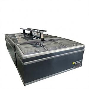 Congélateur horizontal grande capacité pour supermarché, vitrine combinée sans givre pour glaces et raviolis - Product Image 1