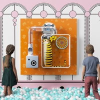 Pista de Canicas Interactiva para Montar en la Pared - Juguete Educativo STEM con Construcción de Metal y Acero para Uso Escolar y en Aeropuertos