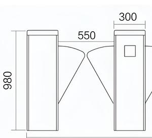 Vertical Slim Swing Barrier Gate 304 Stainless Steel <strong>Access</strong> <strong>Control</strong> Turnstile Gate with RFID Voice Prompt - Product Image 4
