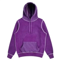 Sweat à capuche en molleton avec logo personnalisé et surpiqûres contrastées, logo brodé personnalisé, sweat à capuche pour homme grande taille