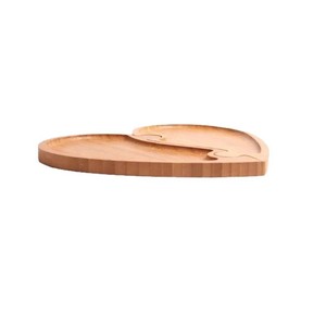 Solid Wood Interlocking Heart Shaped <b>Tray</b> For Valentine's Day Home Use Fruit Snack Storage - Product Image 4