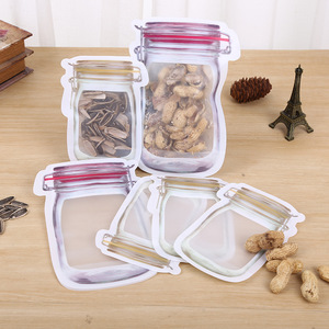 Portable mason jar bag reusable mason jar storage bags for snack mason zipper bag