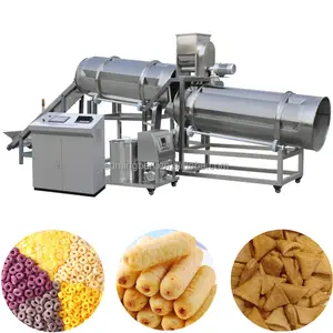 Puffed Chocolate Core Filling Inflating Rice Cereal Production Line Puffs Snack Food Machine