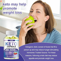 OLLI OEM/ODM Capsules Minceur Keto à Base d'Extraits Végétaux, Véganes et Naturelles, Supplément Diététique Immunitaire pour la Perte de Poids, Vente Chaude