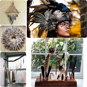 Venta caliente al por mayor barato salvaje prohibido pavo colas ala pluma para atado <span class=keywords><strong>de</strong></span> moscas artesanías tocado indio decoraciones - Product Image 5