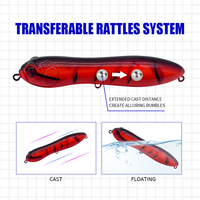 Leurre de surface flottant en ABS de 5 pouces pour poisson-chat et carpe, avec sonnette sonore, plusieurs couleurs