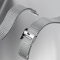 Montre à quartz de luxe pour homme Mark Fairwhale, cadran bicolore en forme de coussin, bracelet en acier inoxydable milanais, montre-bracelet FW-5085