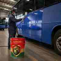 Peinture émail alkyde haute brillance séchage rapide anti-corrosion pour châssis de remorques, châssis de camions, semi-remorques