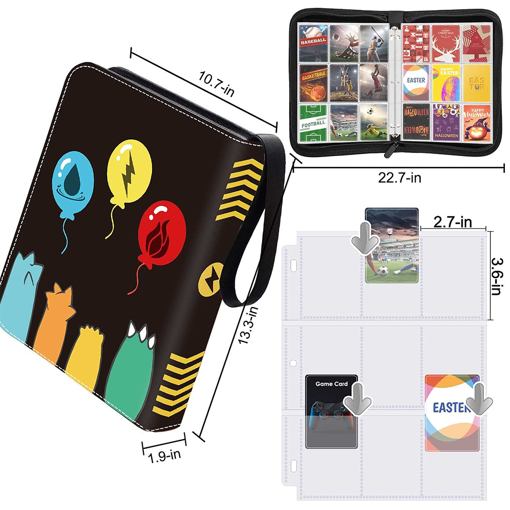 KXM Trading Card Binder - 9 Sleeves, 50 Pages, 900 Pockets