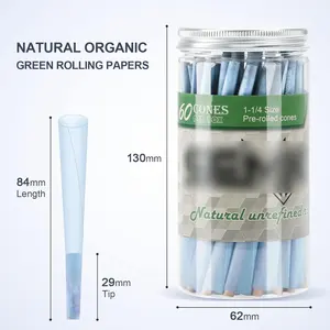 Custom Pre Rolled Cones King Size Wholesale Rolling Papers Slow Burning Cones Blue Rolling Paper