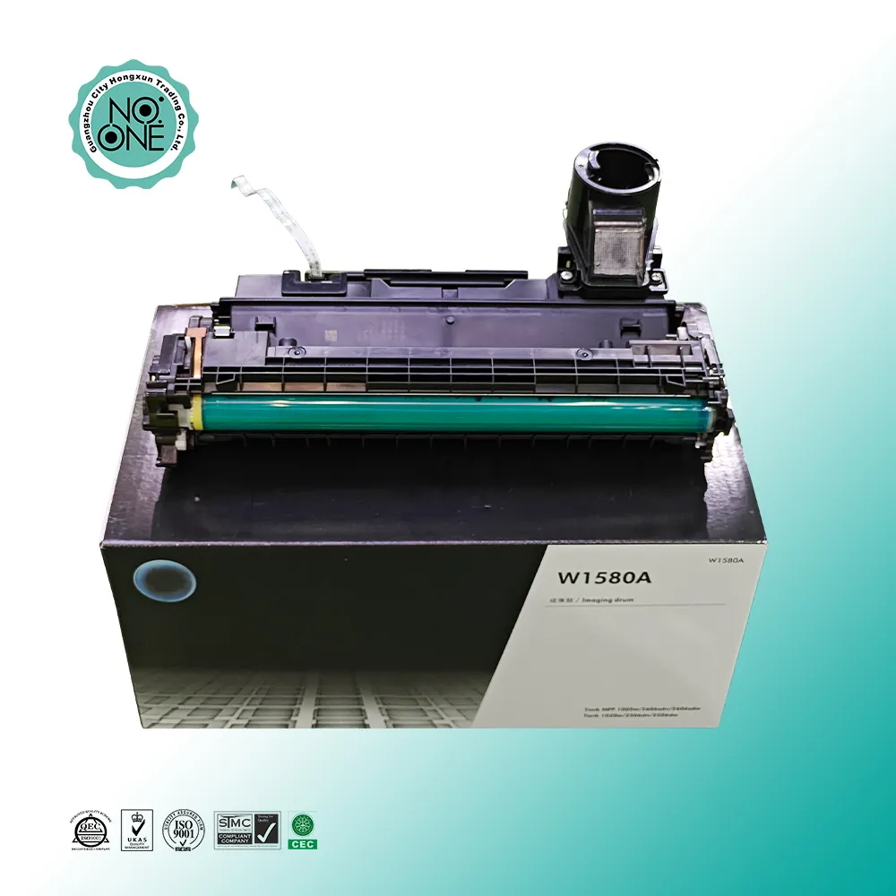 יחידת תופים במפעל 158A 158X שחור עבור HP Laserjet W1580A 1005w 1020w 2506dw 2606sdw מחסנית טונר מדפסת תואמת מלאה