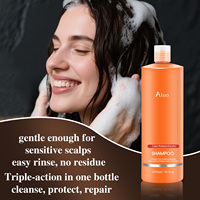 Perawatan Keratin 1000ml sampo pelindung warna bebas Gluten perbaikan Herbal nutrisi sampo pembersih lembut