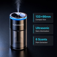 Diffuseur d'arômes pour voiture, humidificateur, projection étoilée, nano-atomisation, verre, alliage d'aluminium, décoration de la console centrale du véhicule