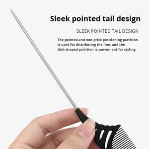 Sıcak satış ayarlanabilir bit tarak 20cm + Salon kullanımı moda plastik vurgulama saç şekillendirici kesit aracı - Product Image 4