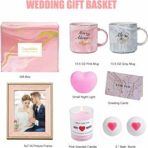 Regalos para Recién Casados, Regalos para Novias con Vela Aromática, Bomba de Baño, Marco de Fotos, Venta Directa de Fábrica, Regalos de Compromiso para <span class=keywords><strong>Parejas</strong></span> - Product Image 3