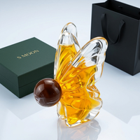 Flacon de parfum en verre à forme unique personnalisée, 50 ml, 100 ml, flacon de parfum pour homme de luxe transparent avec vaporisateur à pompe