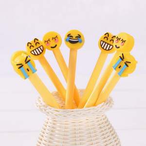 Bolígrafos de Gel Coreanos con Caras Sonrientes, Novedad para Niños, Papelería Kawaii - Product Image 2