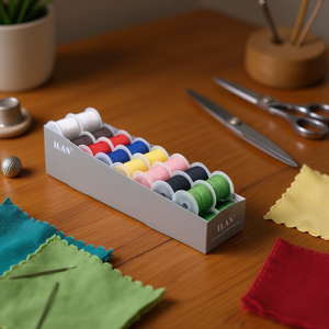 Set di Fili Elastici Ilan 0.8mm 15m Colori Assortiti Kit da Cucito 32 Pezzi - Product Image 2