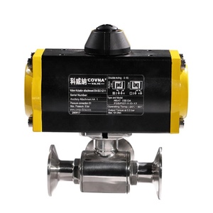 Válvula de Bola Sanitaria de Acero Inoxidable 304 de Grado Alimenticio, de 3 Vías, con Accionamiento Neumático y Conexión Tri-Clamp - Product Image 2