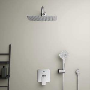 Modern Standard Ceraplan <span class=keywords><strong>Robinet</strong></span> mitigeur de bain-douche encastré au mur <span class=keywords><strong>avant</strong></span> Assemblage du corps Cartouche de disque Poignée chromée intégrée - Product Image 5