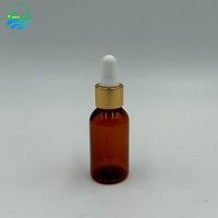 Flacon compte-gouttes cylindrique en plastique PET de 30 ml et 50 ml avec bouchon sécurité enfant, contenant cosmétique pour sérum facial, huile essentielle, liquide