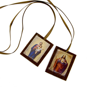 Ciondolo Religioso Retrò, <span class=keywords><strong>Scapolare</strong></span> Cattolico, Talismano Protettivo, Distintivo da Spalla, Decorazione all'Ingrosso - Product Image 1