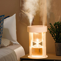 Humidificateur double pulvérisation à LED USB en plastique, fonction sablier et aromathérapie, écologique, idéal pour hôtels et chambres à coucher – Meilleures ventes