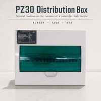 Boîtier de distribution PZ30, panneau de disjoncteurs électriques AC400V 125A 6kA, contrôle de puissance intérieur résidentiel et industriel