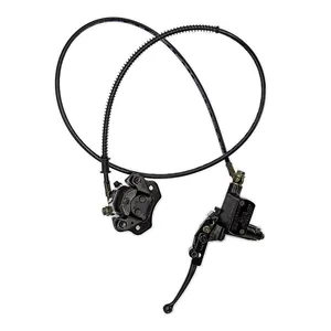 Guidão traseiro da mão esquerda 150cm, alavanca de freio a disco hidráulico 158mm adequado para atv, quad elétrico, caminhadas, buggy scooter, peças