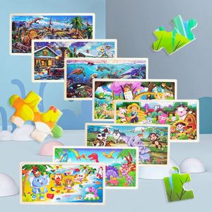 ชุดตัวต่อจิ๊กซอว์ไม้ 3 มิติ สไตล์มอนเตสซอรี่ 98 ชิ้น เกมกระดาน DIY สำหรับเด็ก ของเล่นเสริมพัฒนาการเด็กก่อนวัยเรียน สำหรับเด็กชายและเด็กหญิง - Product Image 2