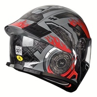 Casque Moto Modulable OEM ODM, Casque de Moto Flip-up à Double Visière, Homologué DOT, Casque de Moto Modulable Complet